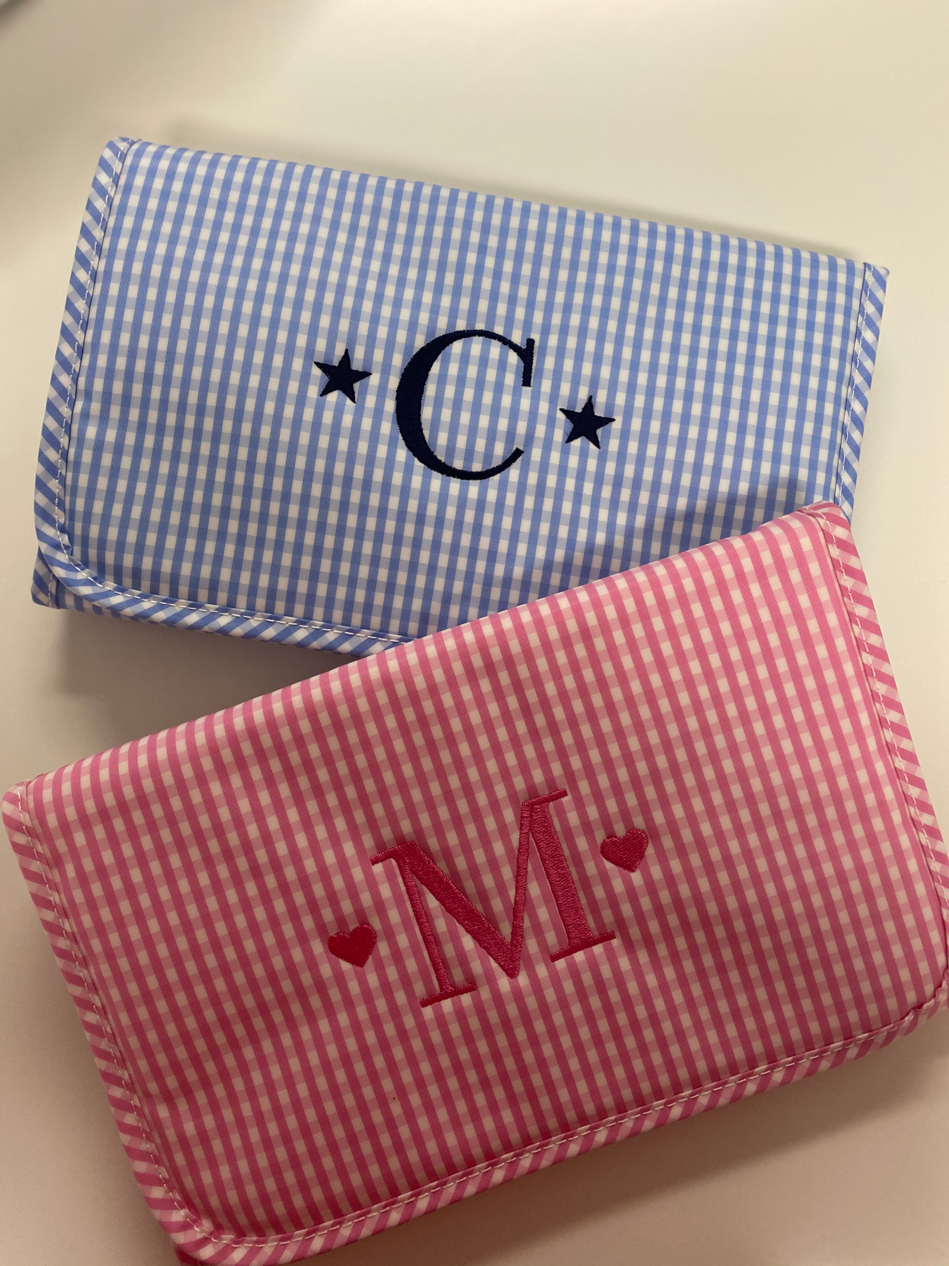 Gingham Changing Pad