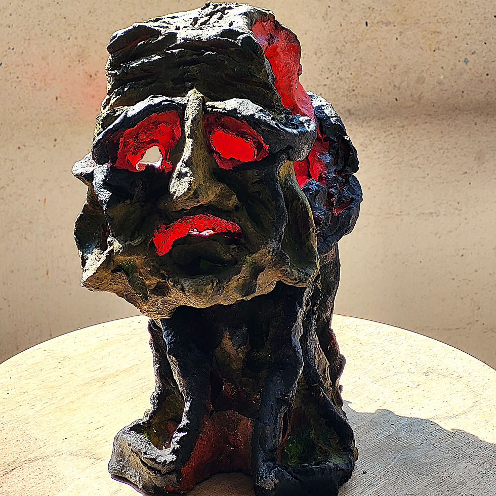 76-LACOSTE-Olivier-'burn-out'-terrecuite-24X14cm