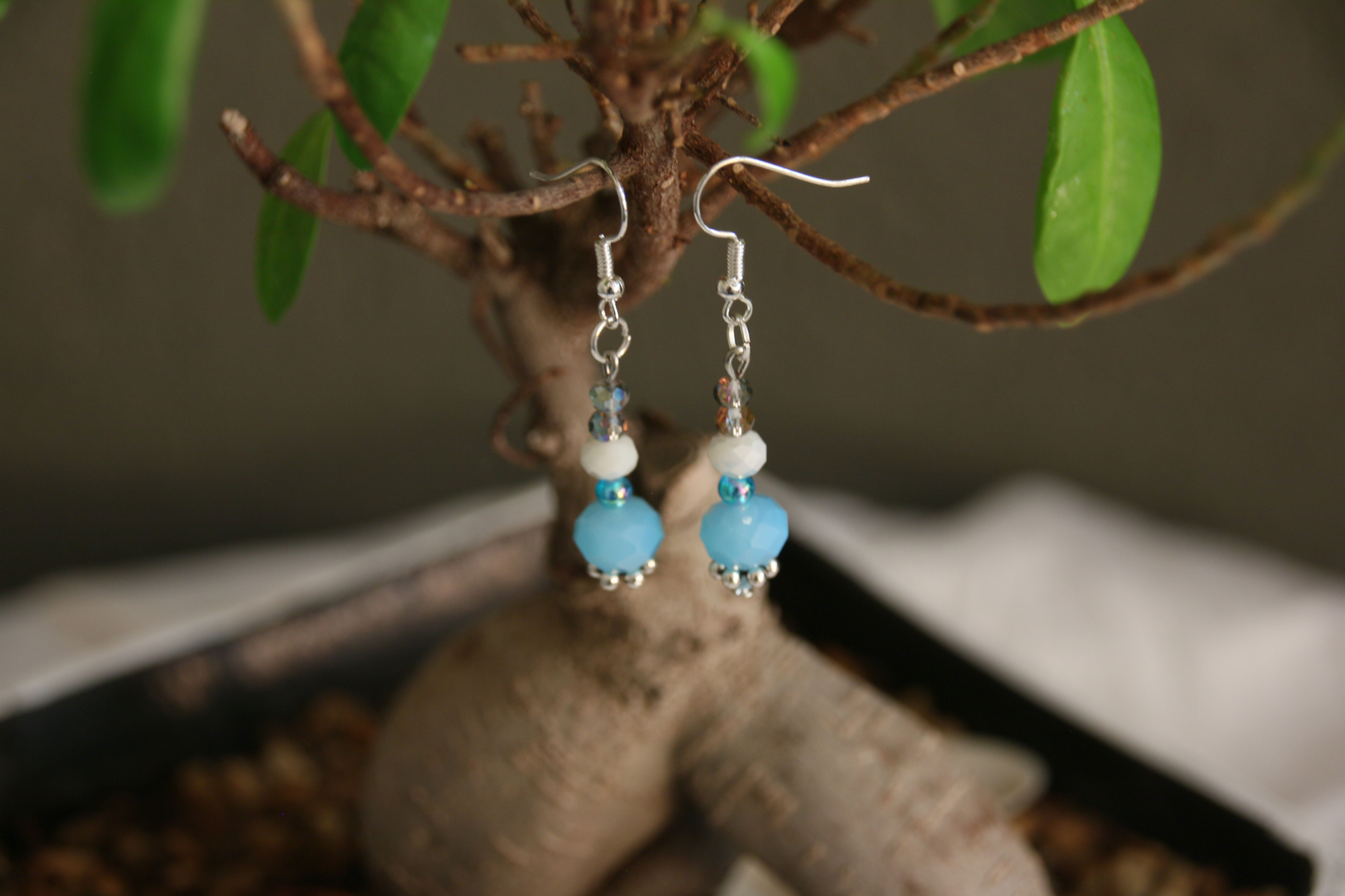 Blue String Earring