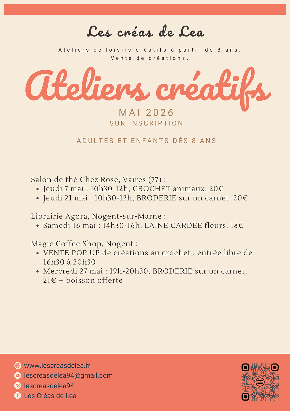 Ateliers mai 2026