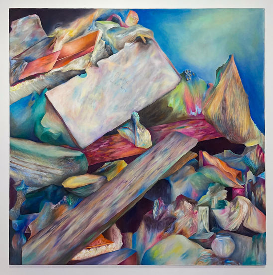 Malik was here, huile sur toile, 100 X 100 cm, Marseille, 2024