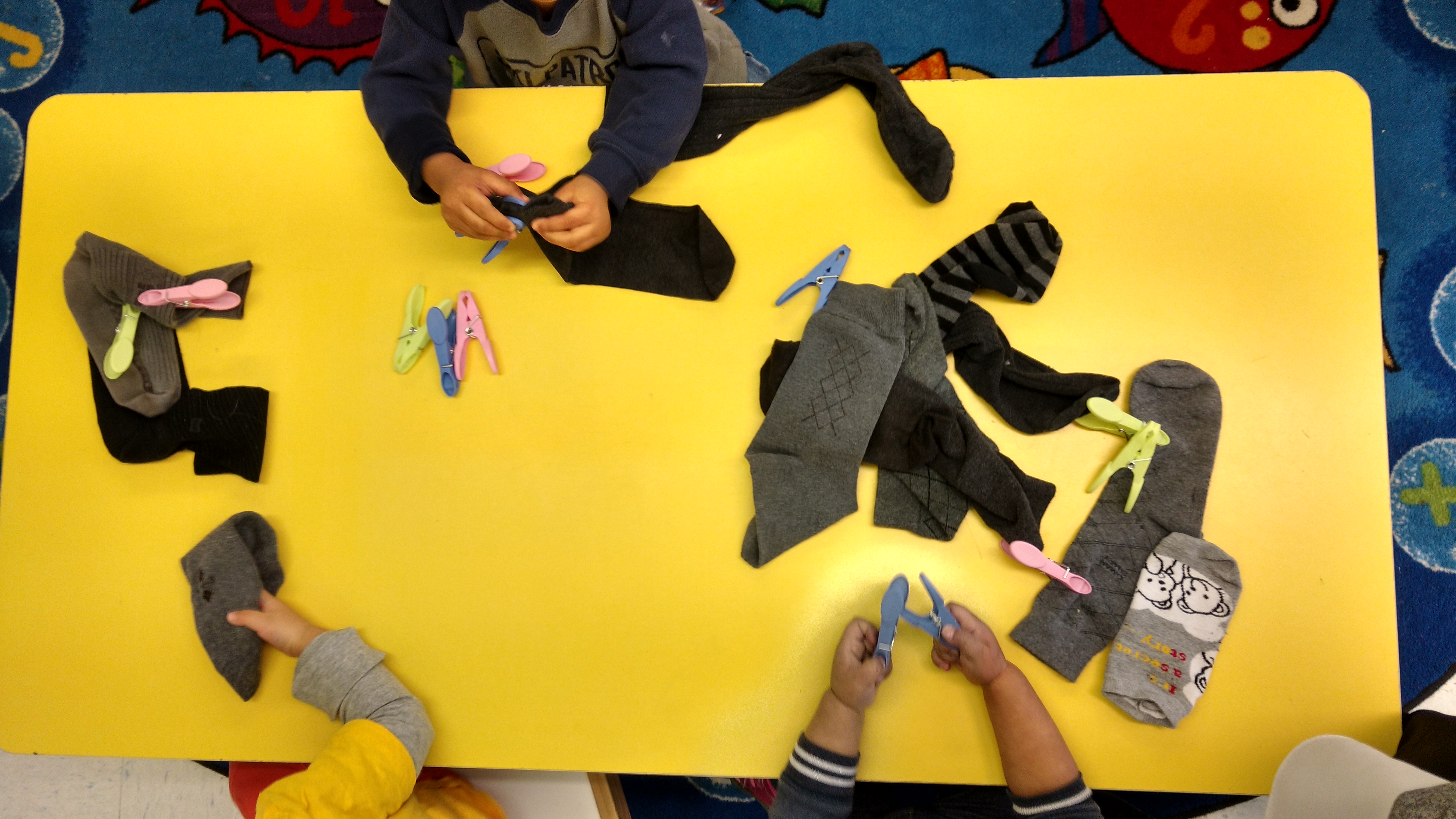 Socks and clothespins