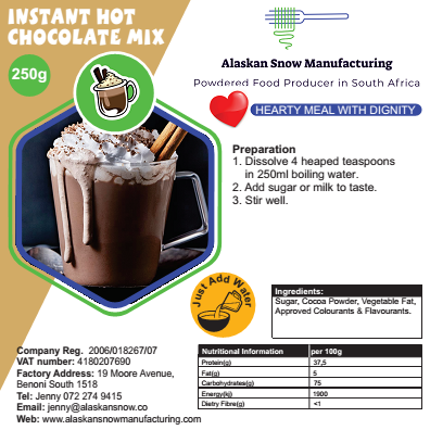 Instant hot chocolate Alaskan Snow