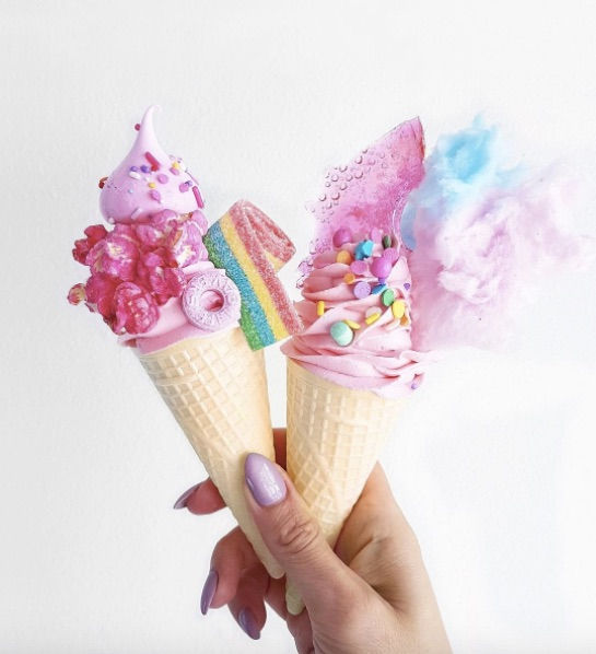 Candy Floss Soft Serve ice cream