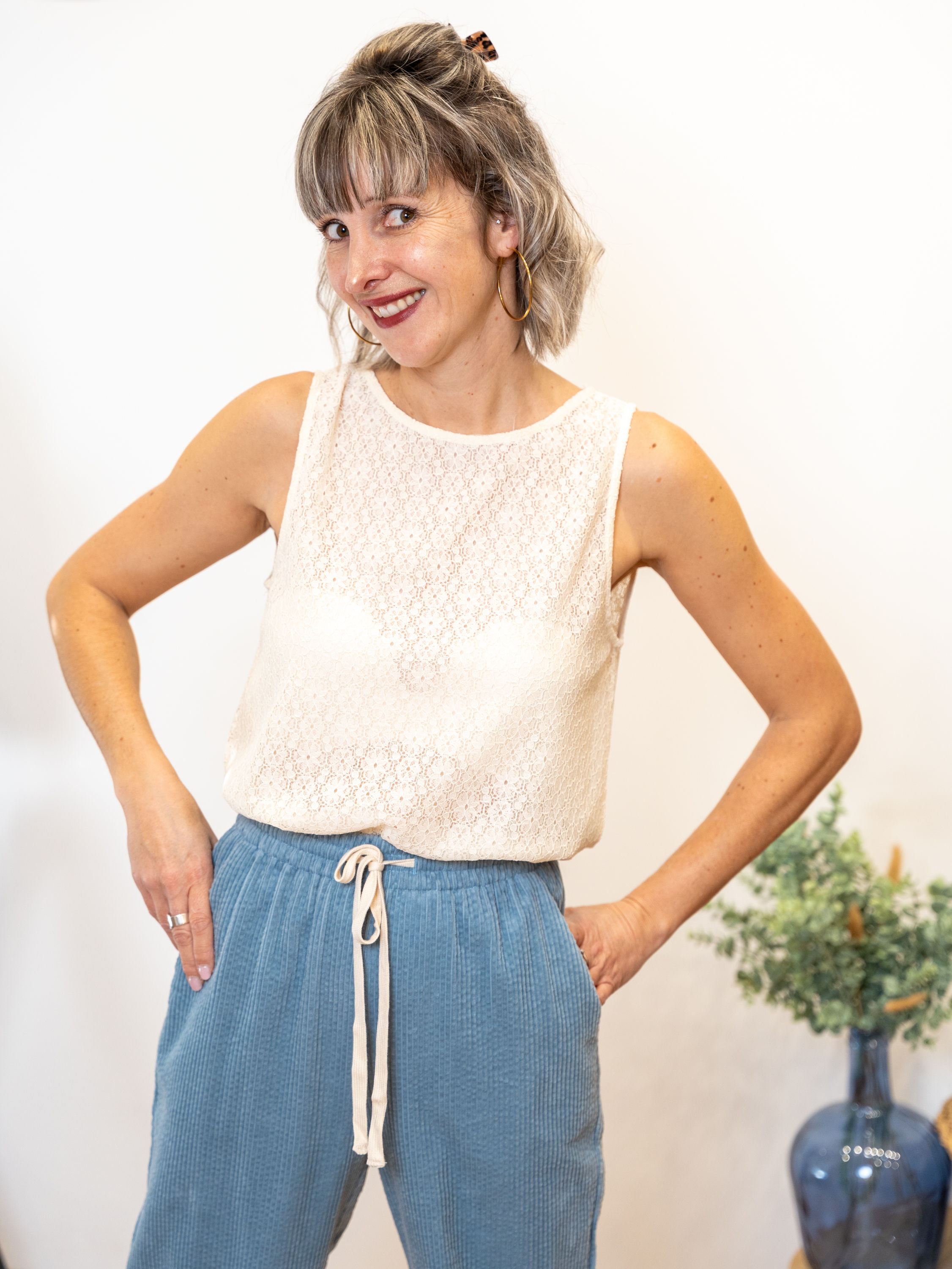 PASSIONNEE -- Haut dentelle écru