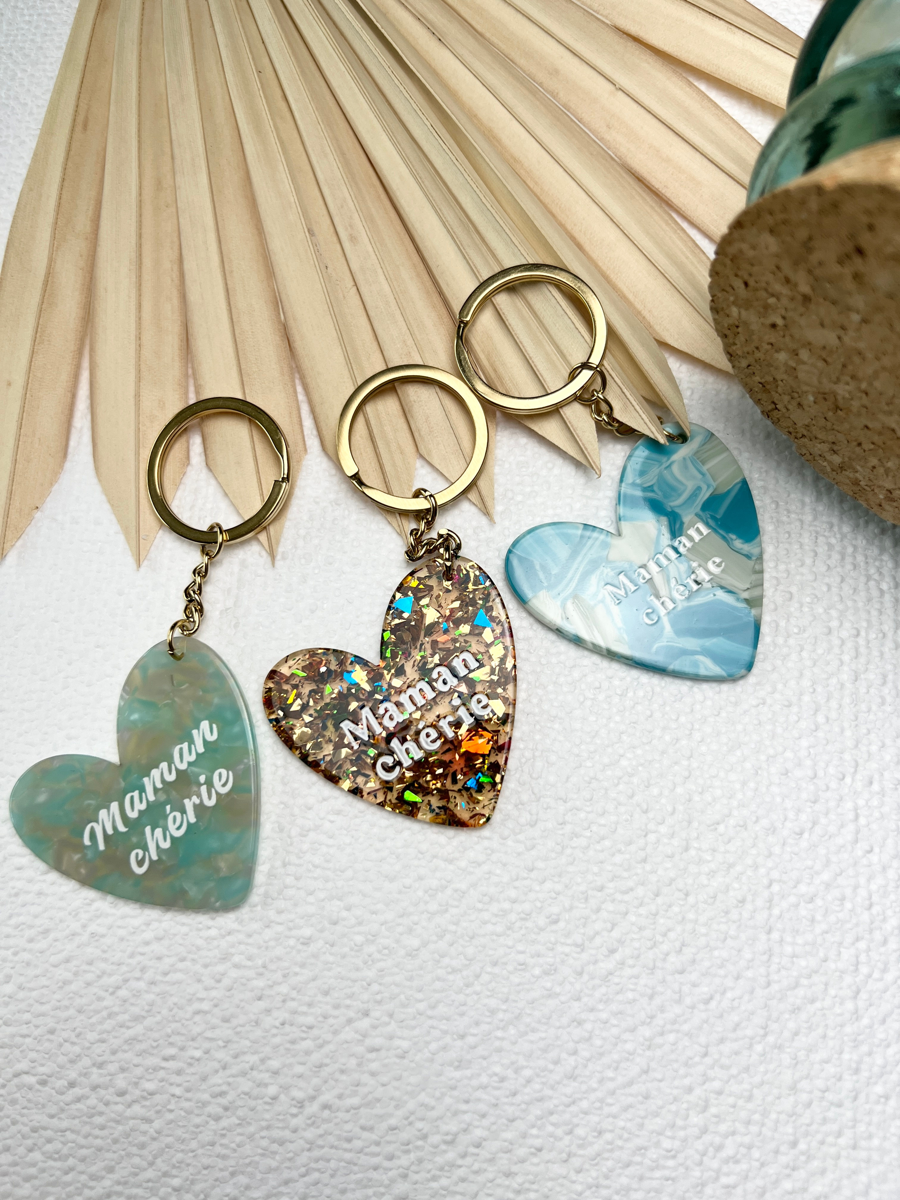 MAMAN CHÉRIE -- Porte-clefs résine