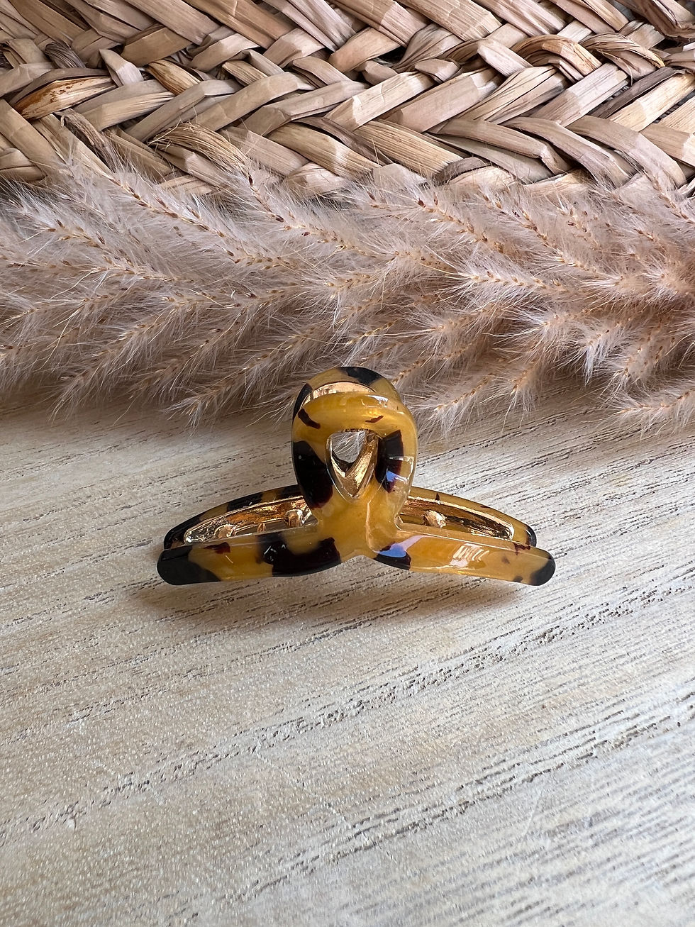 NOE-- Pince à cheveux noeud écaille de tortue