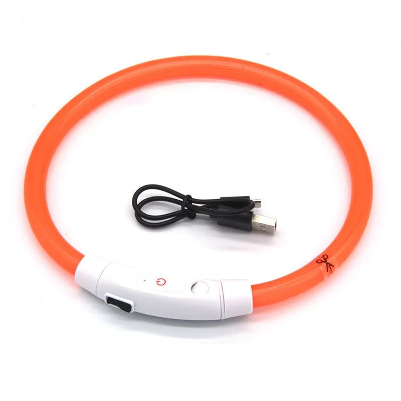 Thumbnail: LED Dog Collar – USB Rechargeable Luminous Pet Collar with Adjustable Glow for S