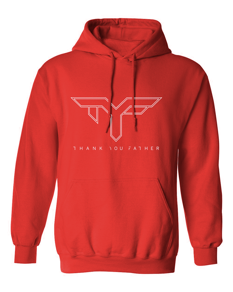 Thumbnail: TYF Hoodie White Logo + Lettering ONLY (No Fill)