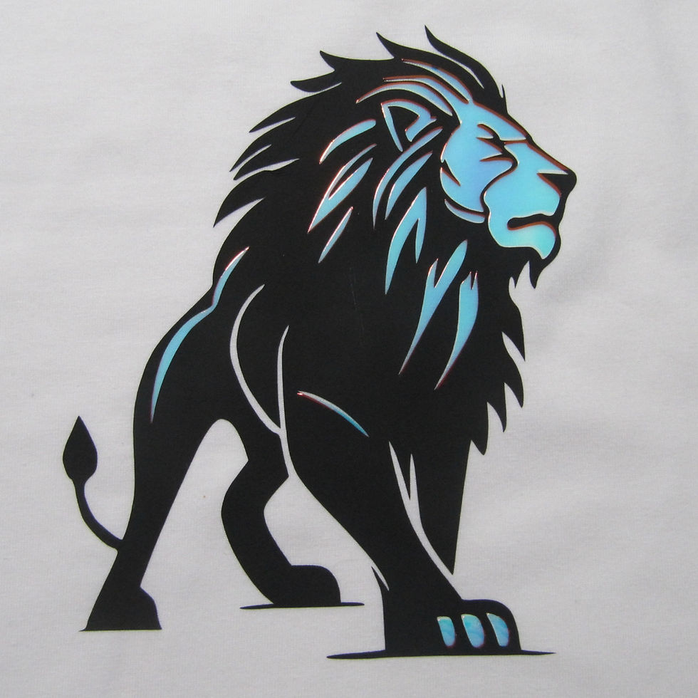 Thumbnail: Adult, Cami - Black Lion with holographic decal