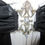 Thumbnail: Black & White Evening Dress with faux diamond embellishment (Size 12)