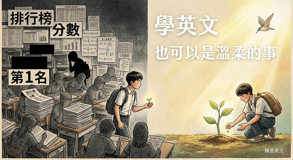 致那些在排行榜前感到窒息的你：學英文也可以是一件溫柔的事