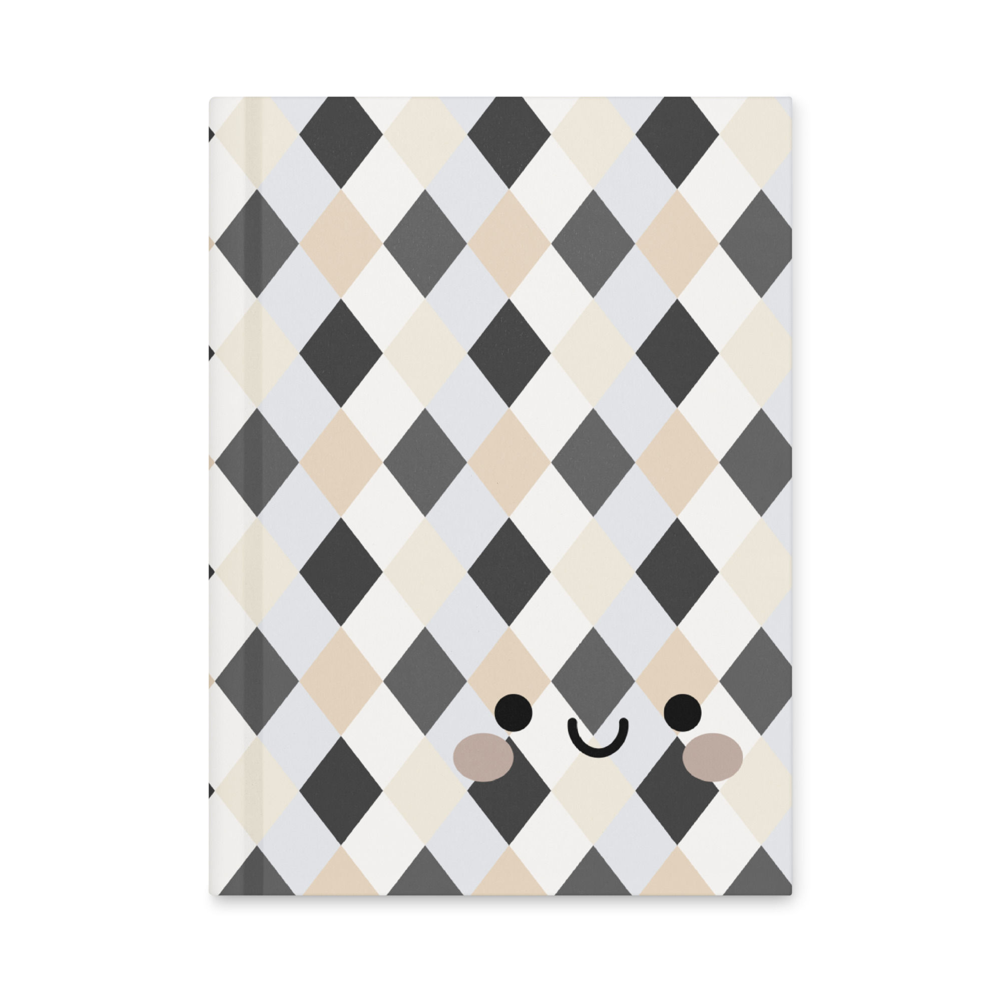 Happy Harlequin Hardcover Notebook – Mocha