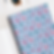 Blue spiral-bound notebook with pastel gemstone print – kawaii stationery from Boop It Design