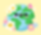 Smiling cartoon Earth surrounded by pastel flowers, sparkles, and cute characters – Boop It Design kawaii-style illustration