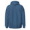 Thumbnail: Dark chocolate hoodie plain back view – blue color