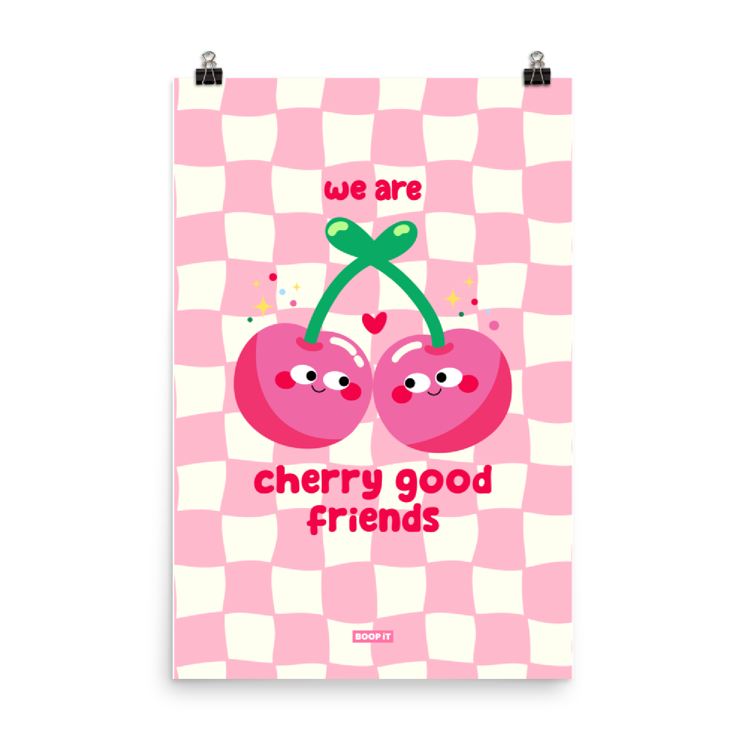 Cherry Good Friends Poster - Pink