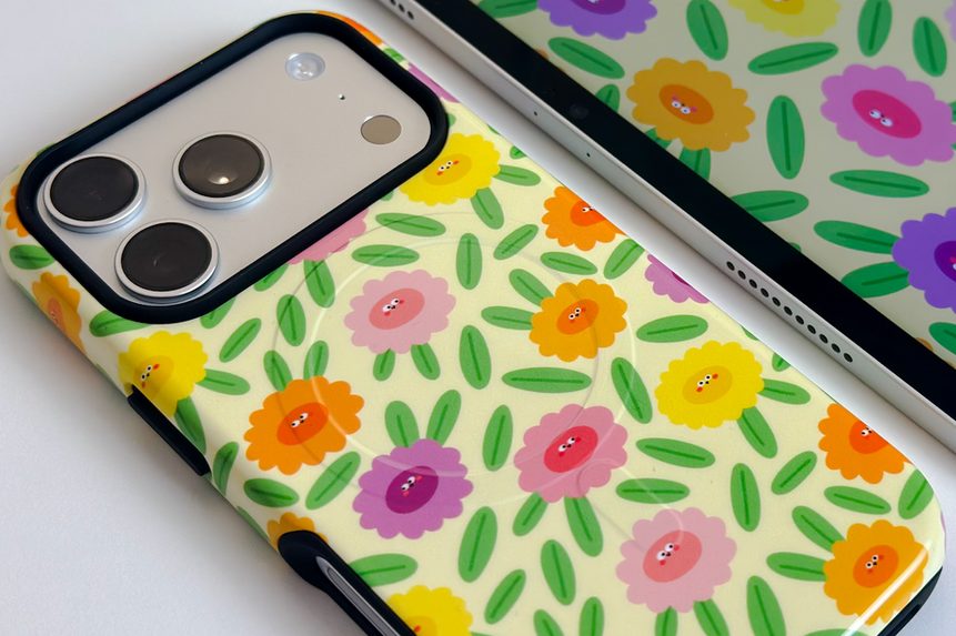 Colorful flower pattern phone case cover designed by Boop It Design