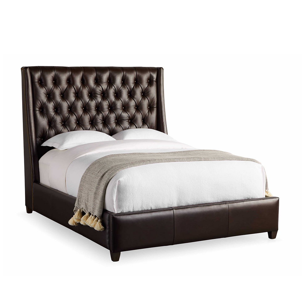 Thumbnail: Devereaux Leather Tufted Bed