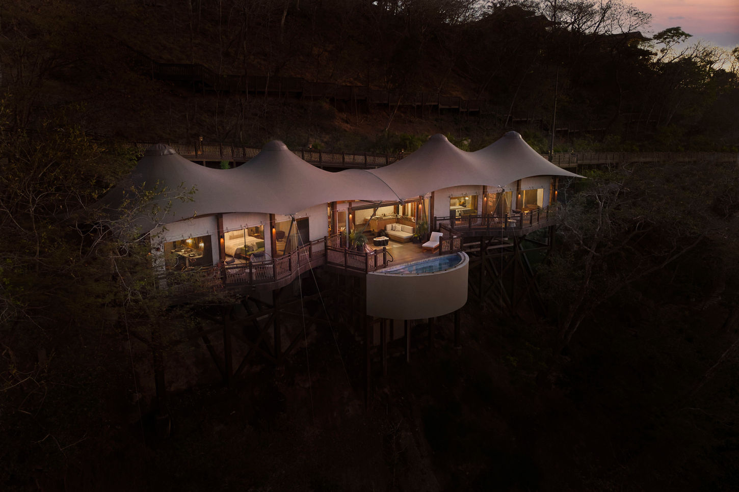 The Treetop Tents of Nekajui, a Ritz-Carlton Reserve in Costa Rica designed by Luxury Frontiers