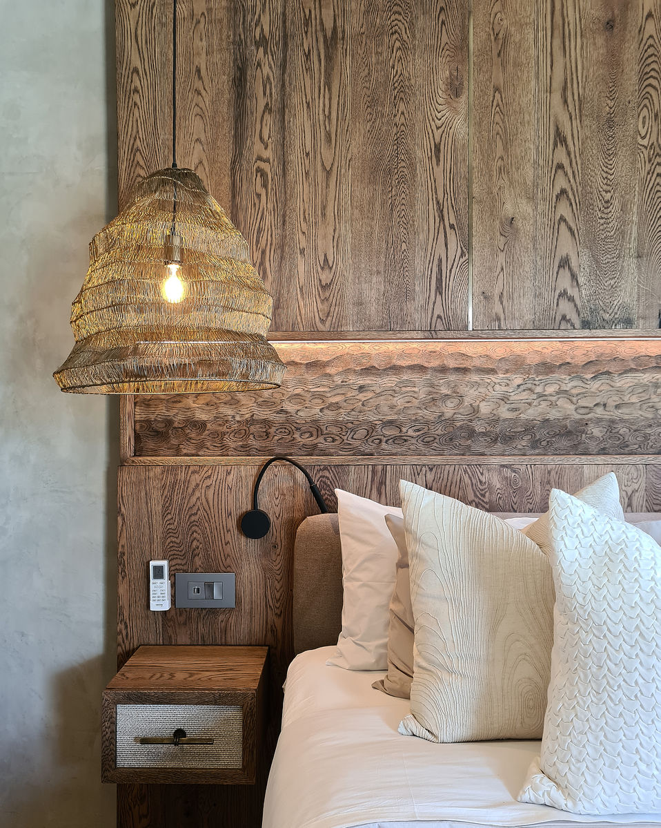 Luxury Frontiers designs a city retreat with a safari-inspired theme. Featuring Cemcrete cement wall finishes.