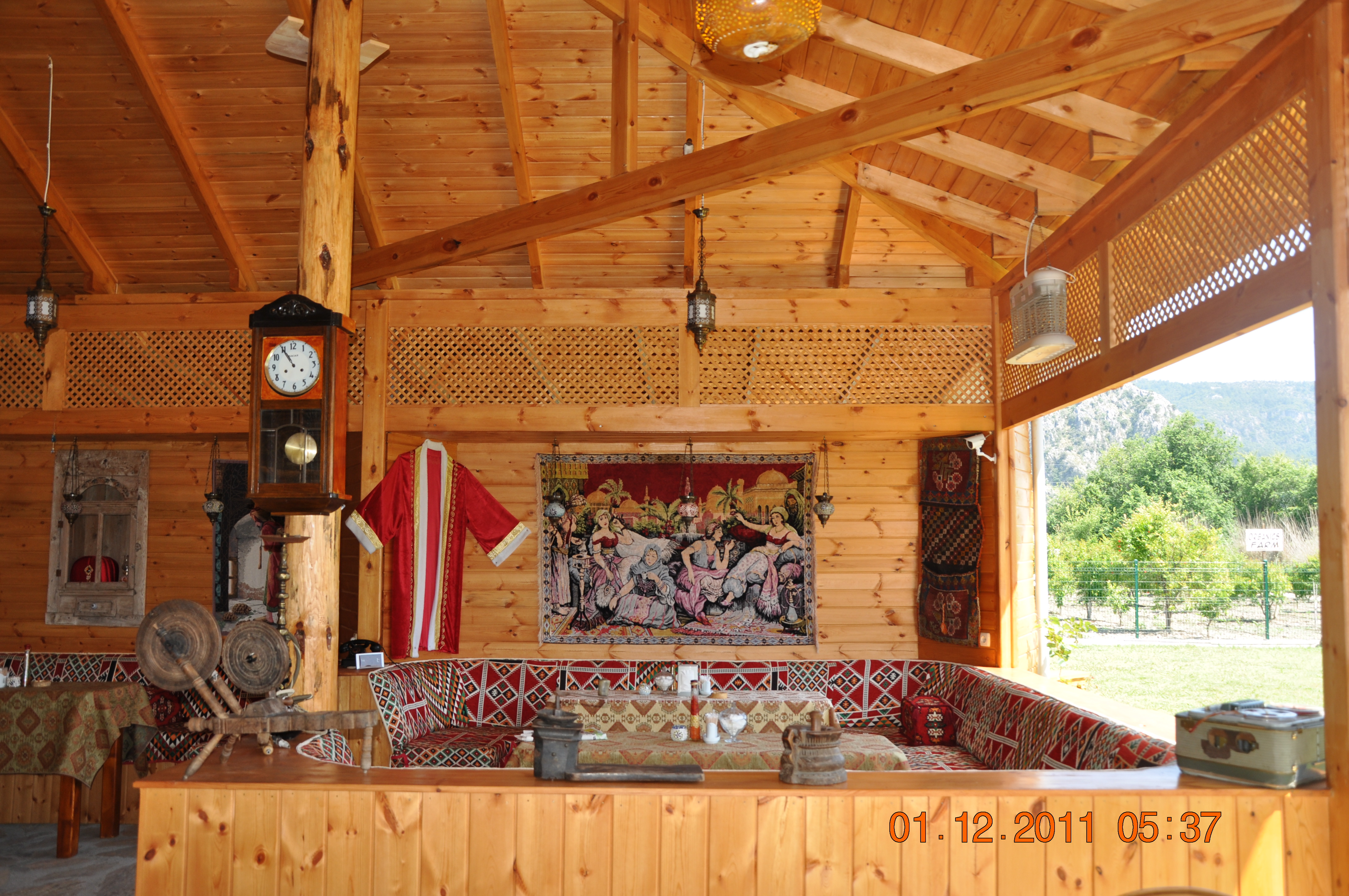 Traditional seating in restaurant