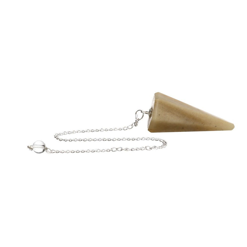 Miniature : Pendule en quartz citron facetté