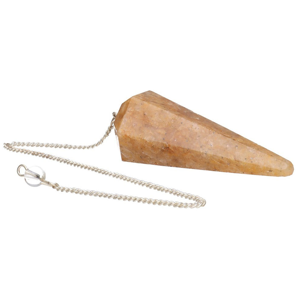 Miniature : Pendule en quartz orange facetté