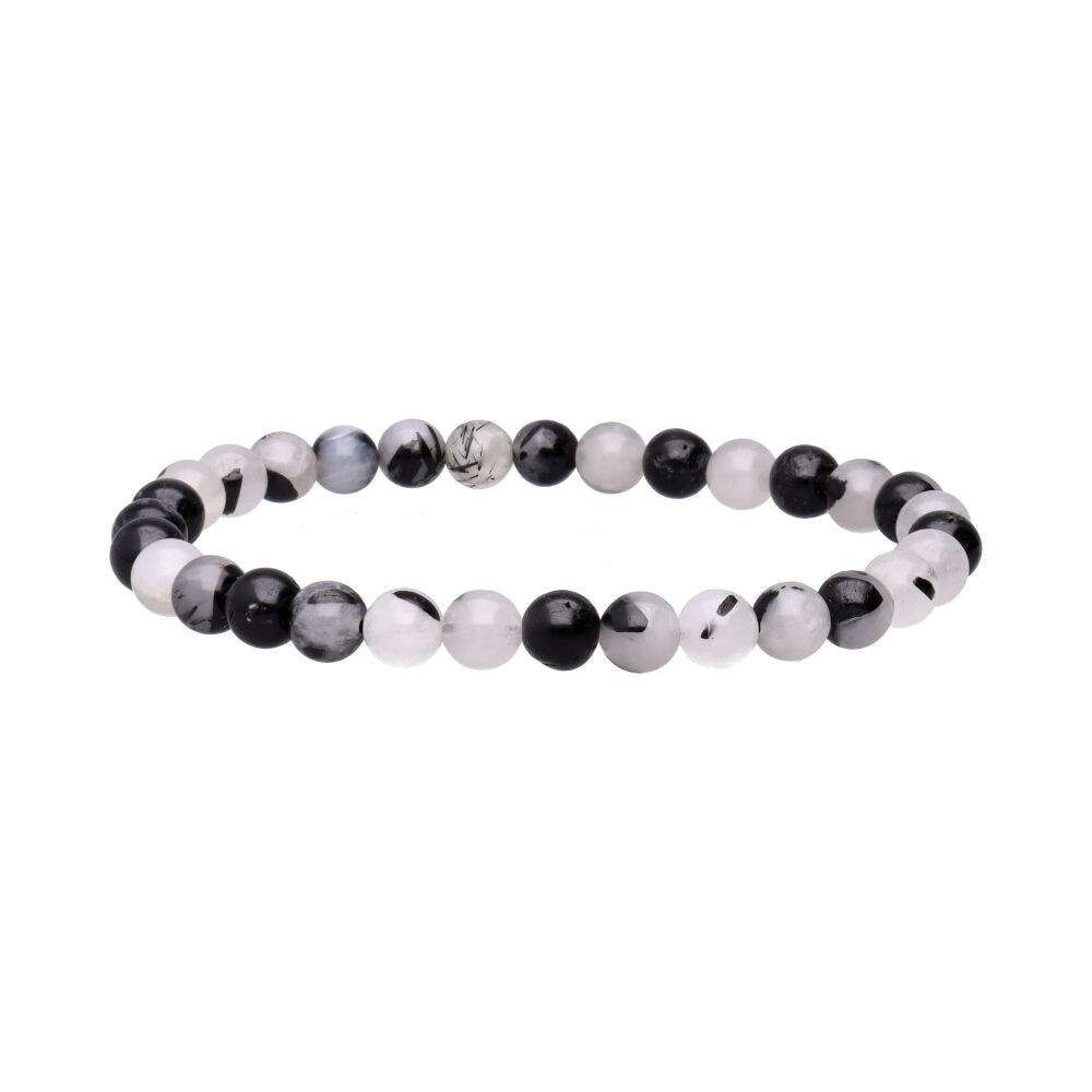 Bracelet de quartz tourmaline 6mm