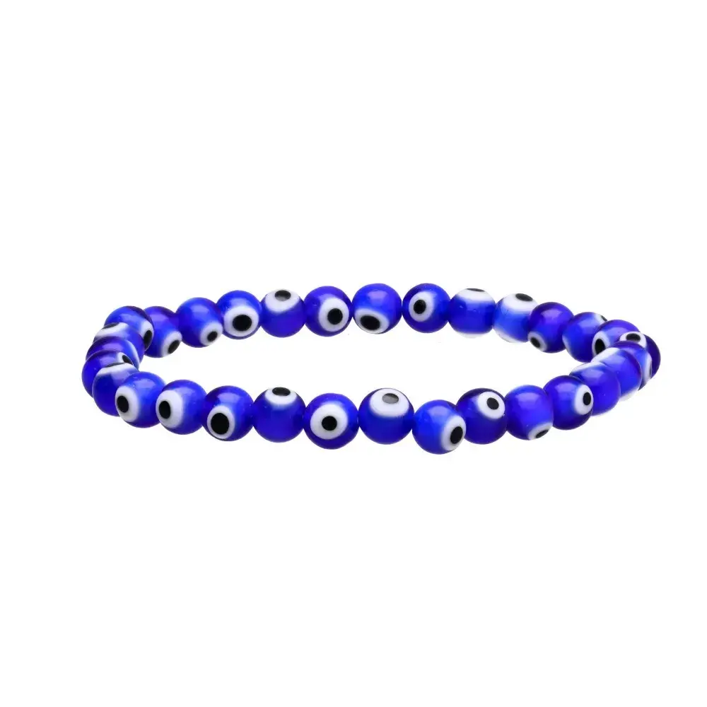 Bracelet Oeil de Turc Bleu foncé 6mm