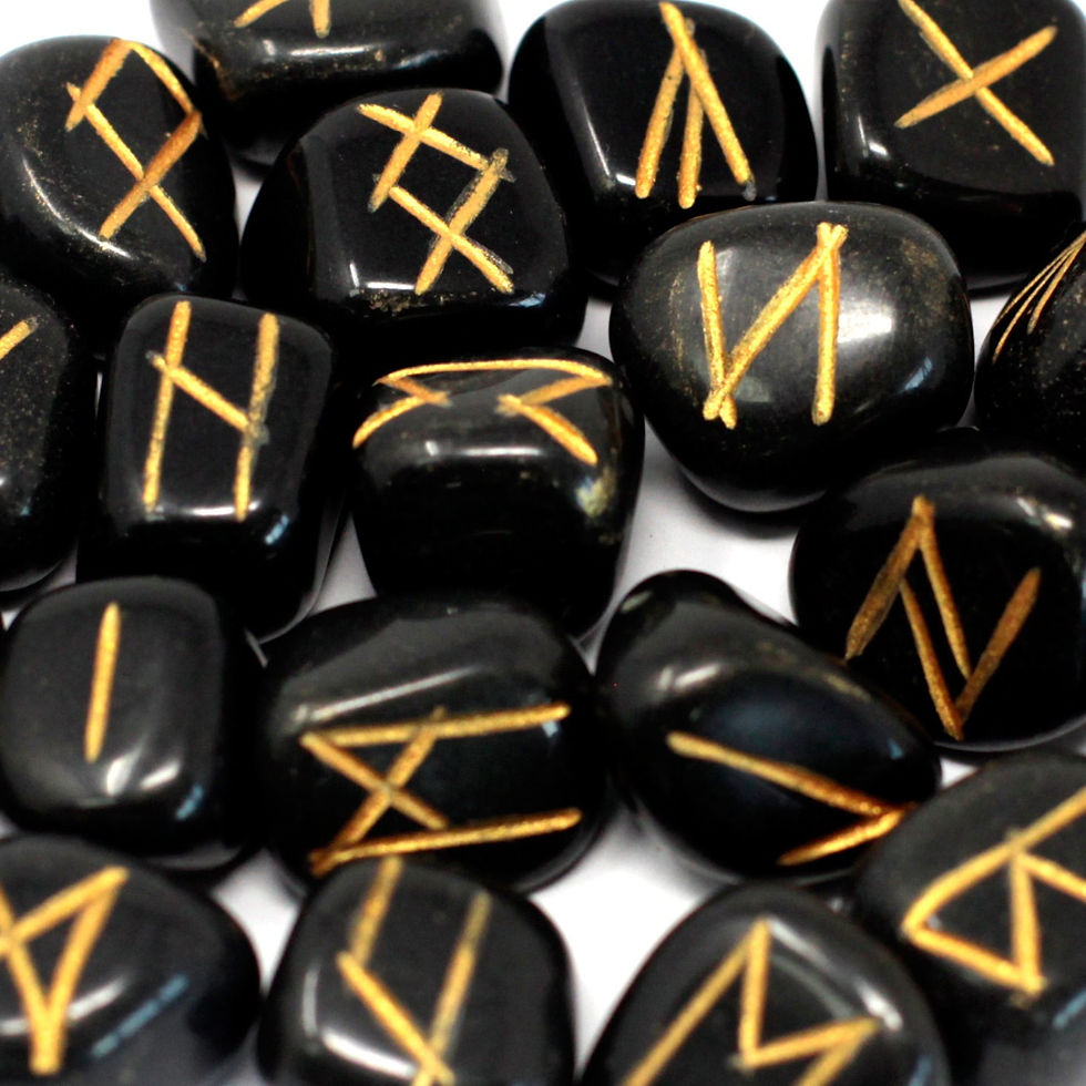 Miniature : Runes Set - Agate Noire