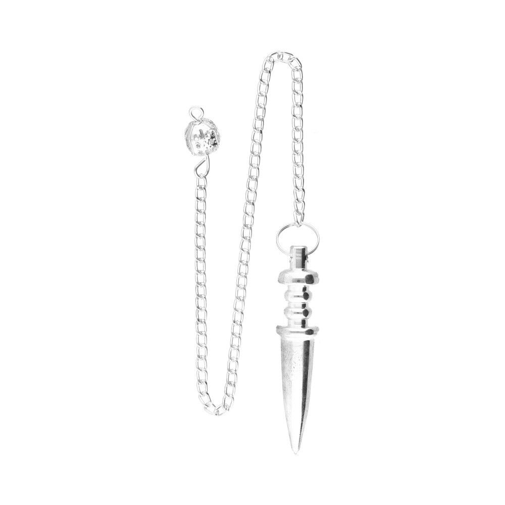 Pointe de pendule plaquée argent