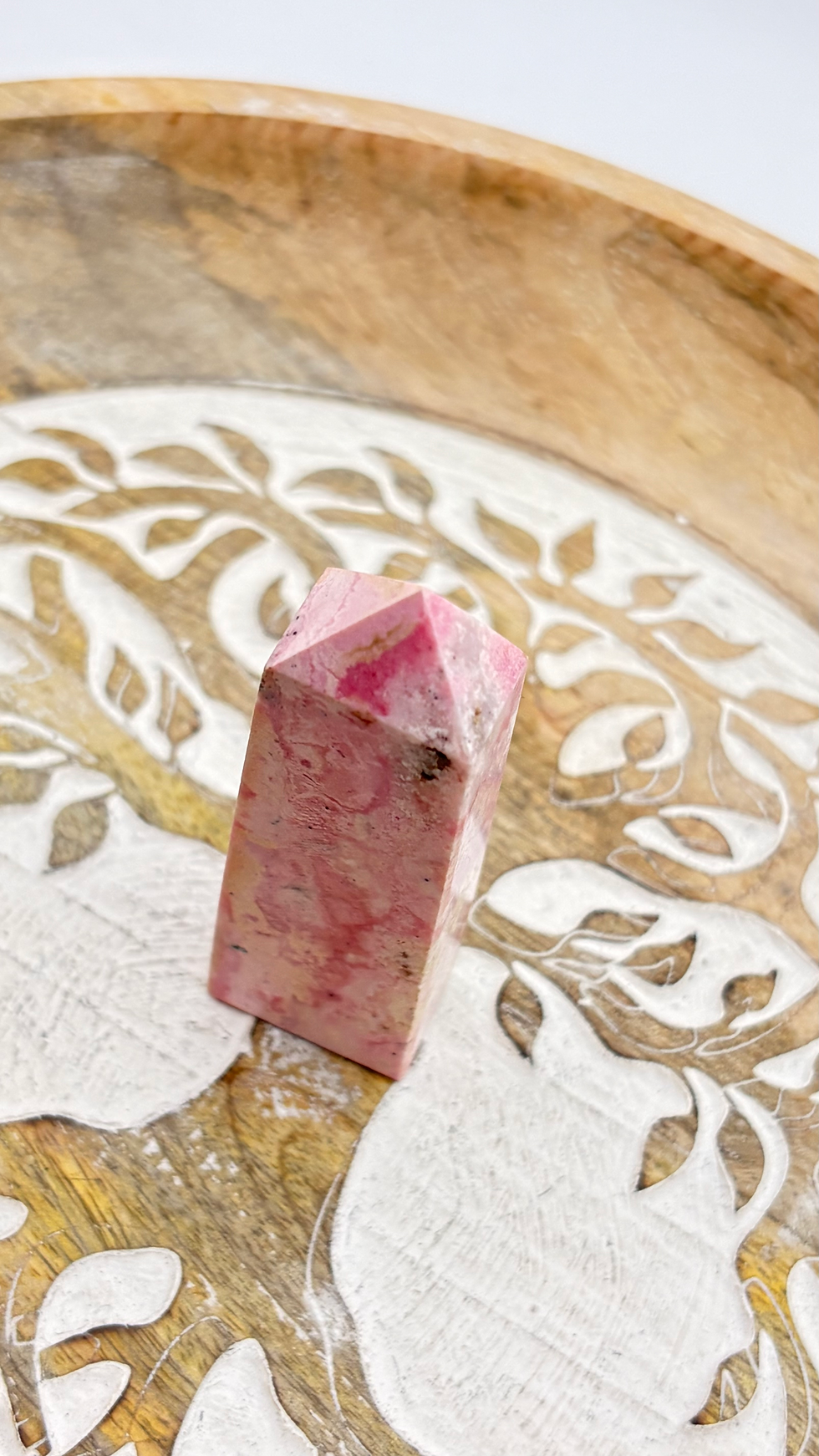 Miniature : Pointe polie rhodonite Pérou 30 à 60g