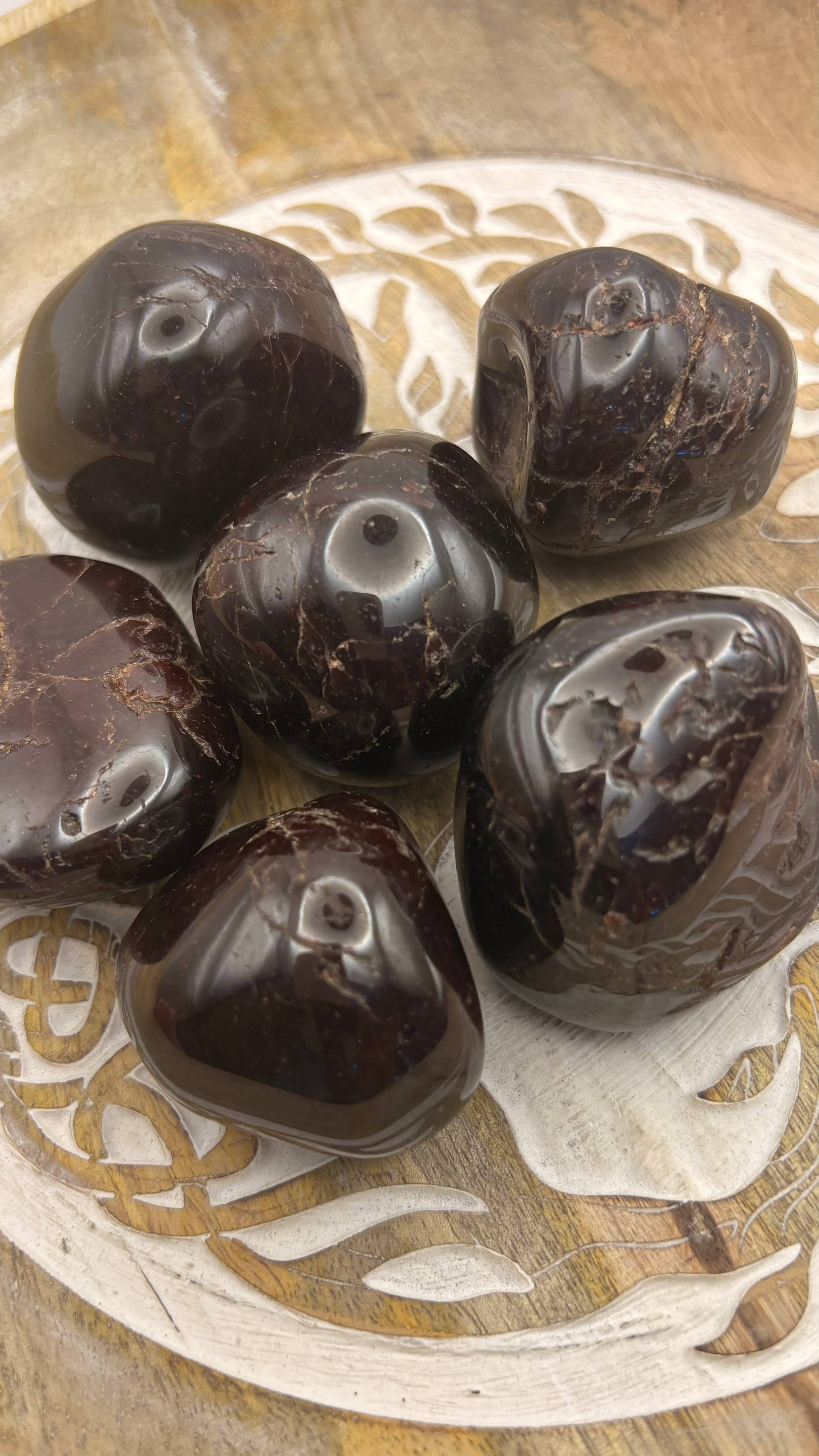 Pierre roulée Grenat Rhodé 50x40 mm