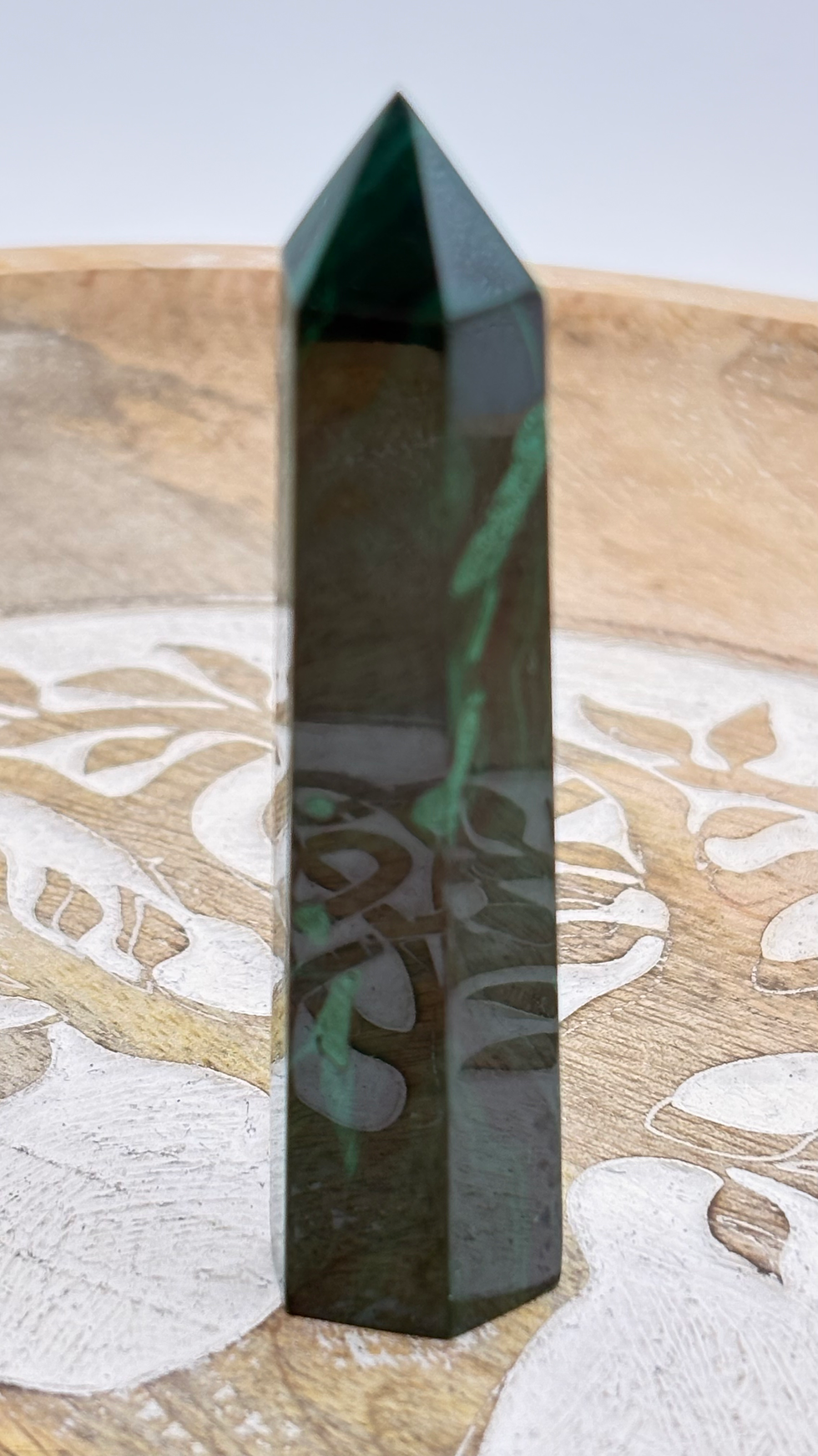 Miniature : Pointe polie malachite 40 à 50g
