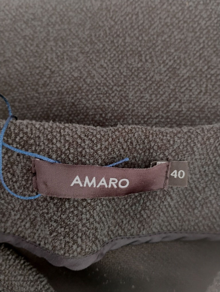 Miniatura: Saia evasé azul escuro atoalhada Amaro - 40