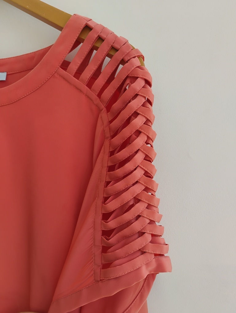 Miniature : Blusa laranja com macramé nos ombros Sergio Gaz - 48