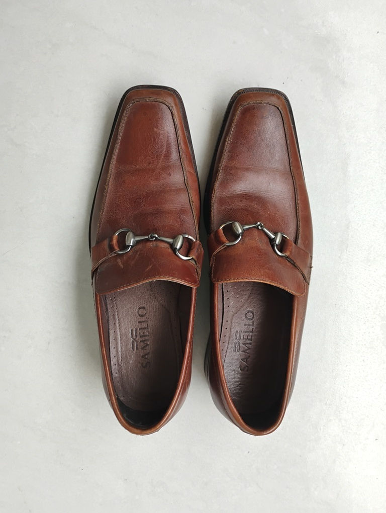 Sapato masculino loafer em couro caramelo Samello - 39
