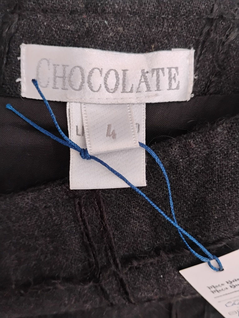 Miniaturbild: Saia lápis em lã preta Chocolate - 60