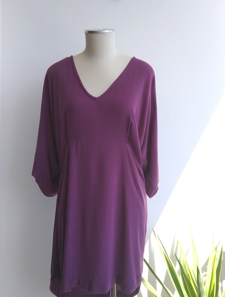 Vestido roxo mangas morcego Ateen - 38