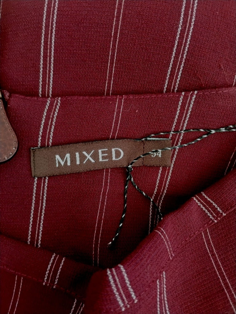 Miniatura: Saia longa vinho risca de giz Mixed - 34