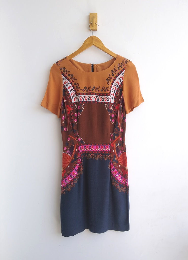 Vestido acinturado com pregas Farm - M P