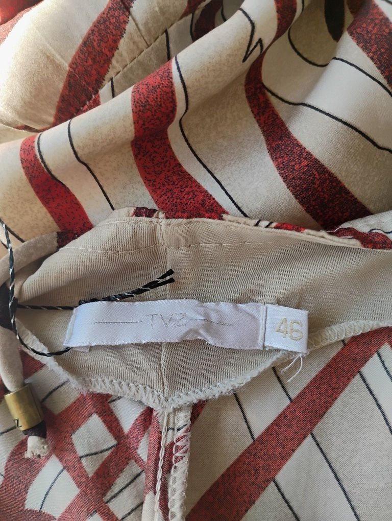Miniaturbild: Vestido longo alças estampa marrom/bege TVZ - 46