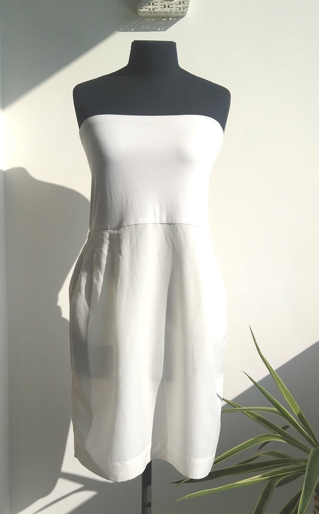 Vestido tomara-que-caia off-white Brooksfield Donna - 44