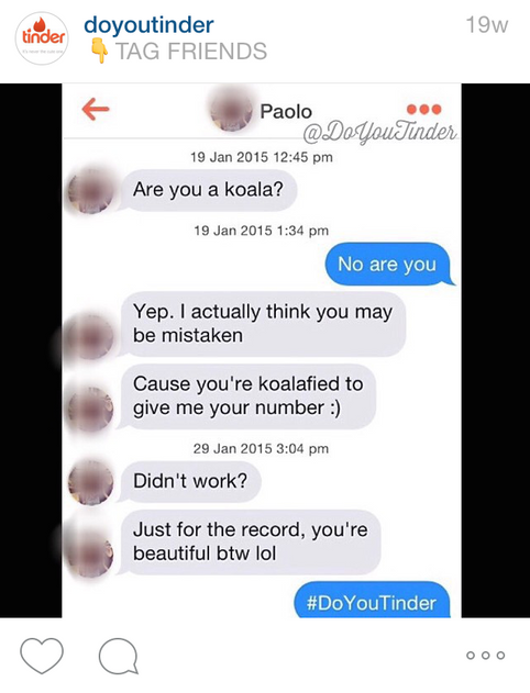 The best pick up lines as seen on DoYouTinder