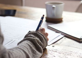 Person Writing journaling self reflection 