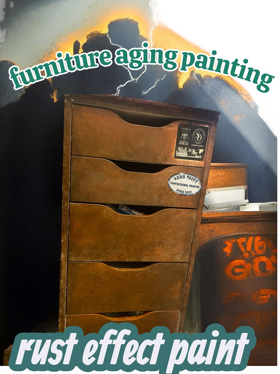 #家具エイジング塗装