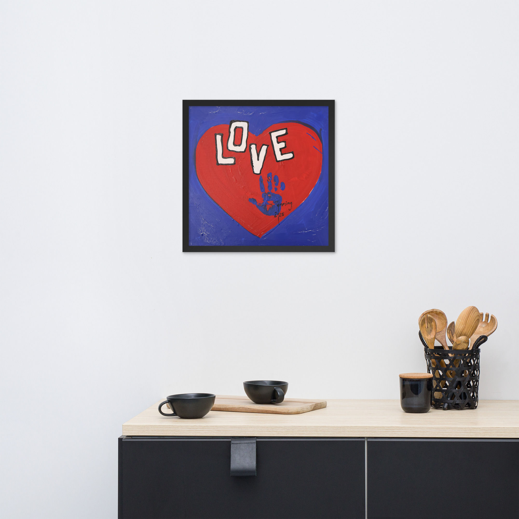 Jaxson & Sean Manning Art Collaboration Love Framed Art