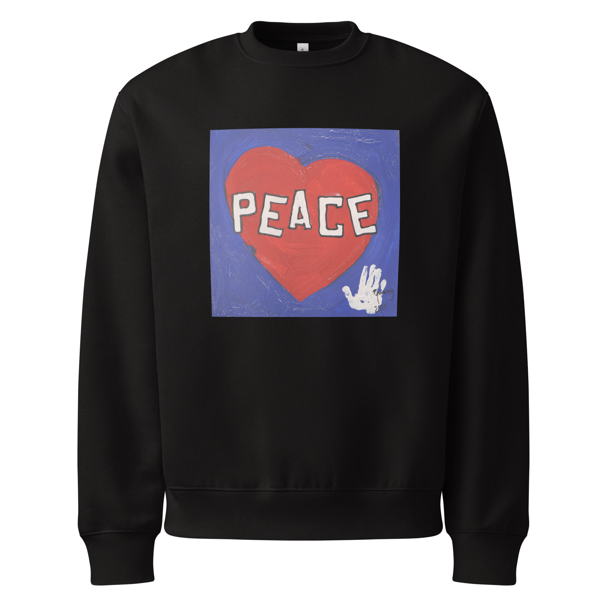 Jaxson & Sean Manning Art Collaboration Peace Crew Neck Sweatshirt