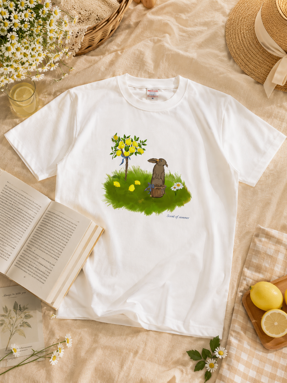 Rabbit under Lemon Tree